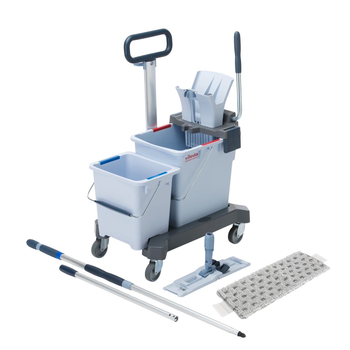 Reinigingswagen - US Pro Ready to Go dubbele set - Met pers & emmer 1x25 l & 1x8 l